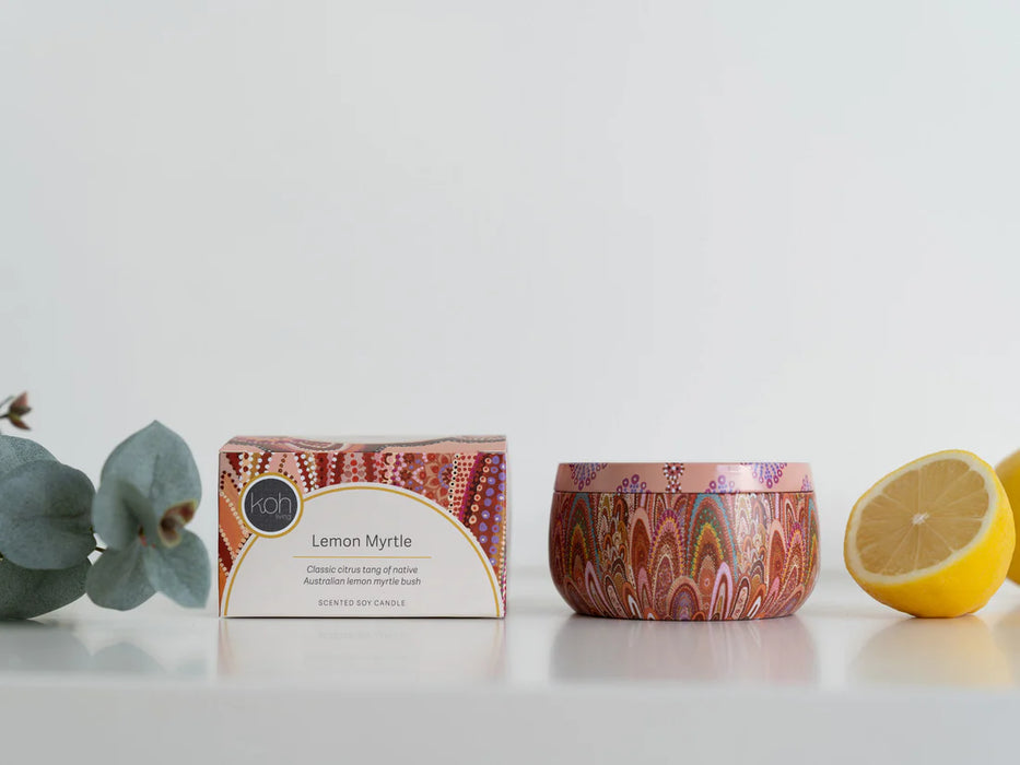 Koh Living Aboriginal Scented Lemon Myrtle Candle Tin 170g