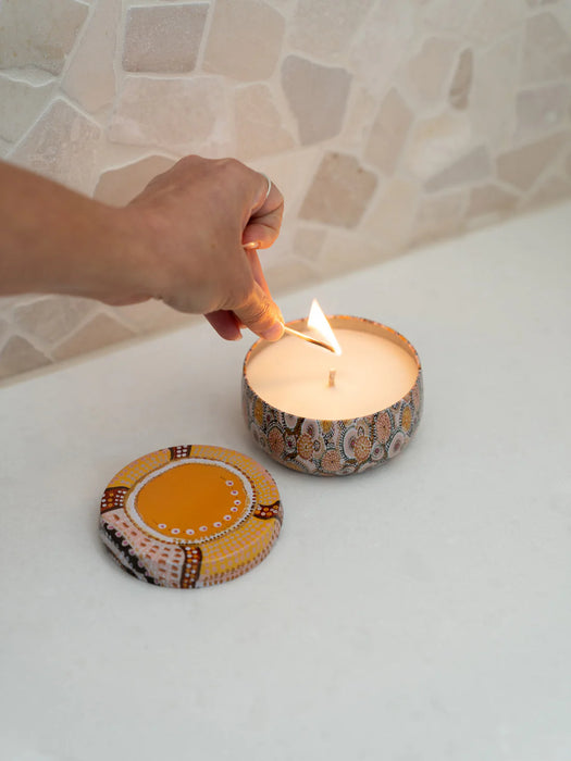 Koh Living Aboriginal Scented Coconut & Finger Lime Candle Tin 170g