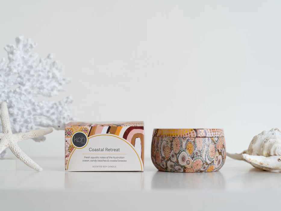 Koh Living Aboriginal Scented Coconut & Finger Lime Candle Tin 170g
