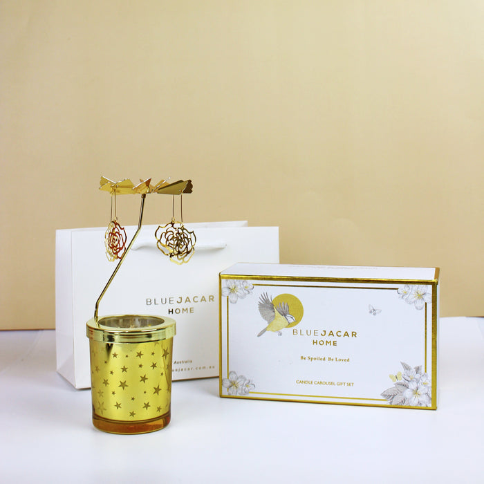 'Golden Bloom' Candle Carousel Gift Set XDaySale