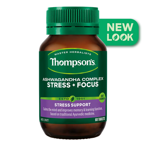 Thompsons Ashwagandha Complex Stress + Focus 60 Tablets XDaySale