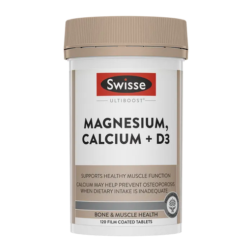 Swisse Ultiboost Magnesium Calcium + Vitamin D 120 Tablets XDaySale