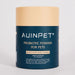 A cylindrical container of Auminpet Probiotic Powder for pets, made in Australia.