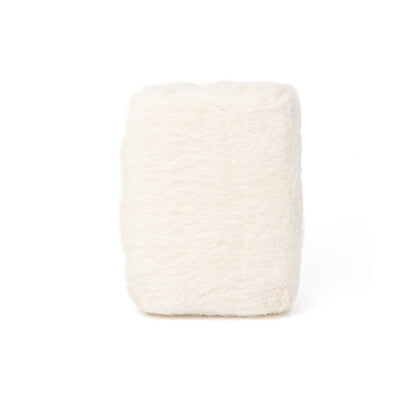 A single, white, rectangular object is shown against a plain white background.