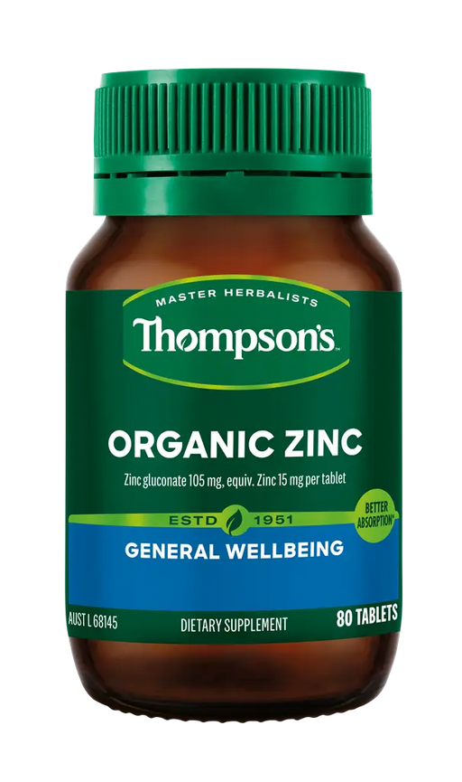 Thompsons Organic Zinc 80 Tablets XDaySale