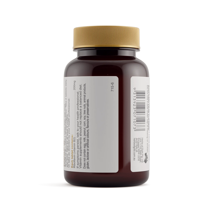Herbs of Gold Vitamin B2 200mg Herbs of gold