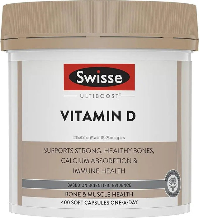 Swisse ultiboost vitamin d 400 capsules EXP:08/2025 - XDaySale