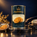 a can of HealthKing Premium Abalone meat, which is a product of Australia. The can is placed on a marble surface, with a small bowl of abalone shell in the foreground and a plant in the background.