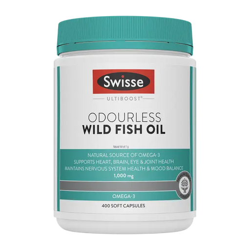 Swisse Ultiboost Odourless Wild Fish Oil 1000mg  400 Caps EXP: 01/2027 Swisse
