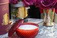 Cote Noire Round Art Deco Candle - Red & Gold - Rose oud - GML30007 Cote Noire