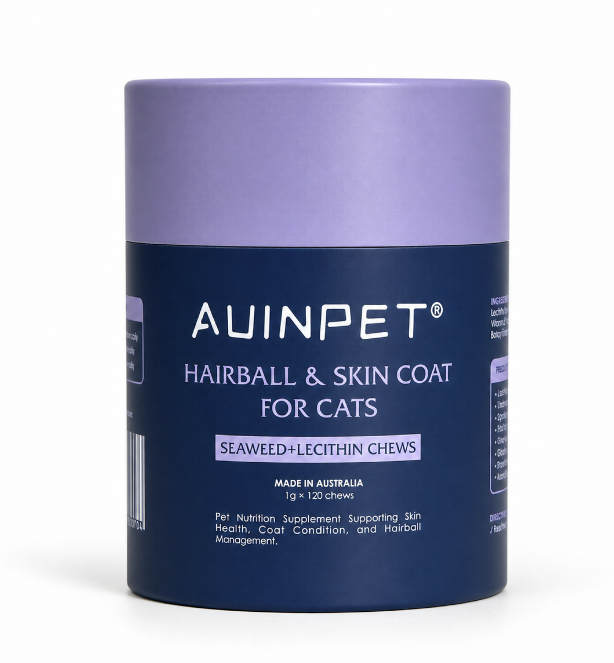 Auinpet HAIRBALL & SKIN COAT For Cats - Seaweed + Lecithin Chews