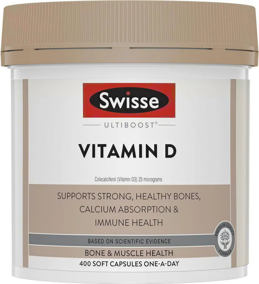 Swisse ultiboost vitamin d 400 capsules EXP:08/2025 - XDaySale