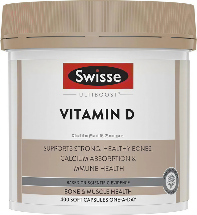 Swisse ultiboost vitamin d 400 capsules EXP:08/2025 - XDaySale