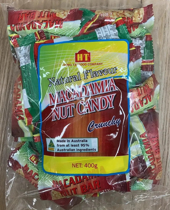 A package of natural nut candy from Ht Taft Food Company, made in Australia and containing 400g of the product.