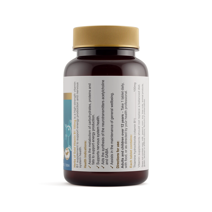 Herbs of Gold Vitamin B1 100mg Herbs of gold