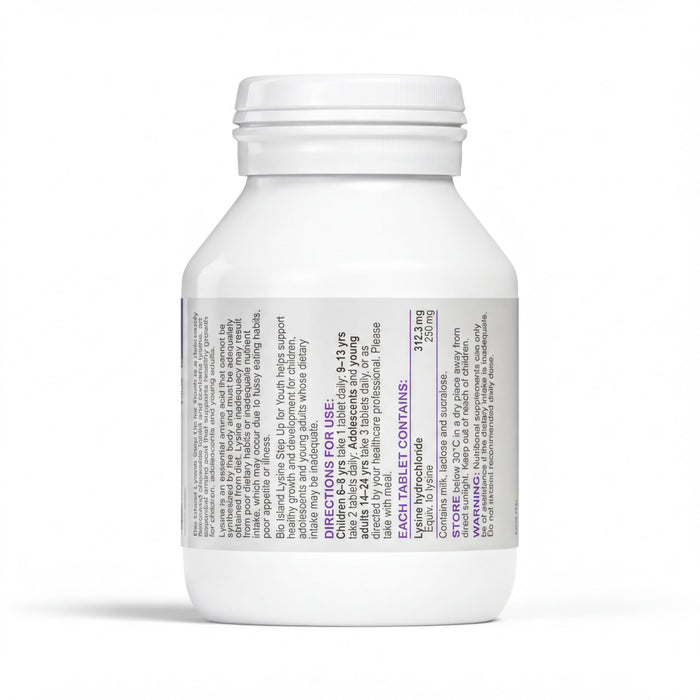 a white bottle with a label that contains text and instructions.