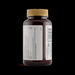 a dark brown bottle with a yellow cap, containing a dark liquid. The bottle has a label with text and a barcode.