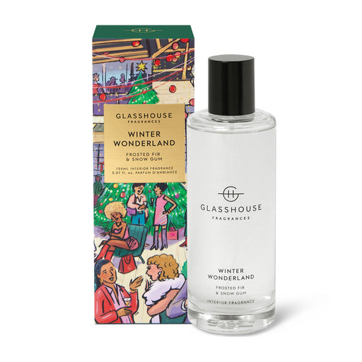 a bottle of Winter Wonderland Frosted Fir & Snow Fir perfume and a box of the same perfume.