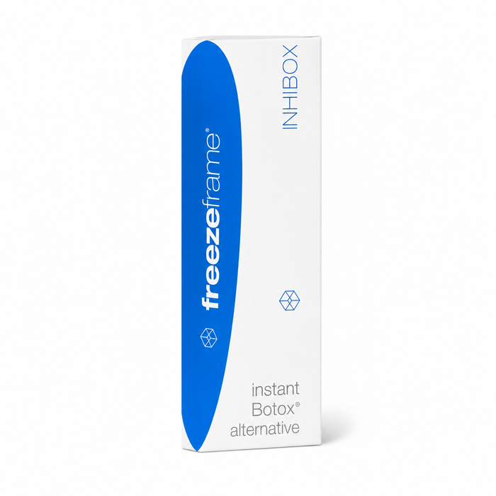 a product box for Botox, which is an injectable treatment for wrinkles and fine lines.