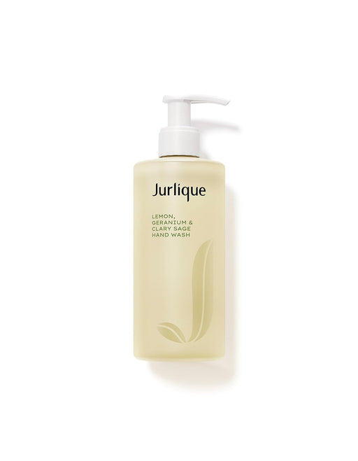 A bottle of Jurlique hand wash with a pump dispenser.