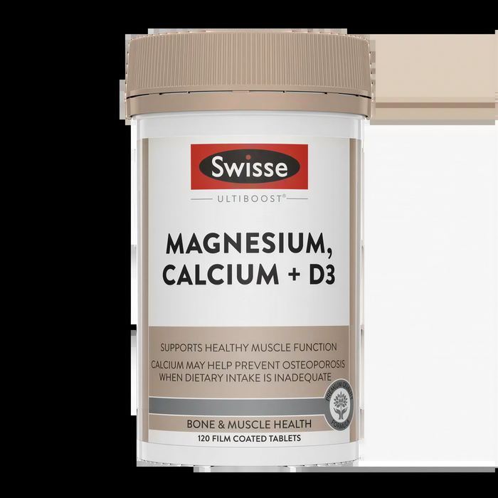 Swisse Ultiboost Magnesium Calcium + Vitamin D 120 Tablets XDaySale
