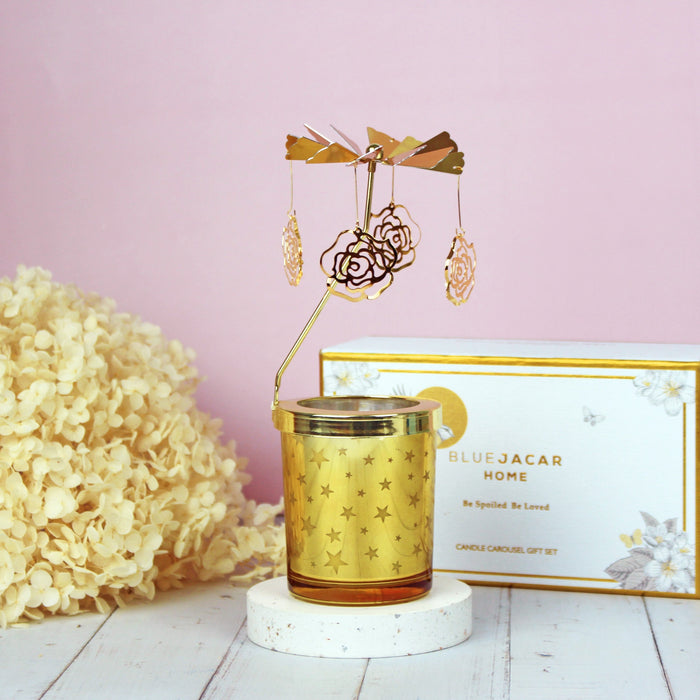 'Golden Bloom' Candle Carousel Gift Set XDaySale
