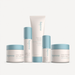 a collection of five skincare products from the brand bayeco, including a Green Tea Cleanser, Green Tea Night Cream, Green Tea Multi Action Day Cream, Green Tea Cleanser, and Green Tea Night Cream.