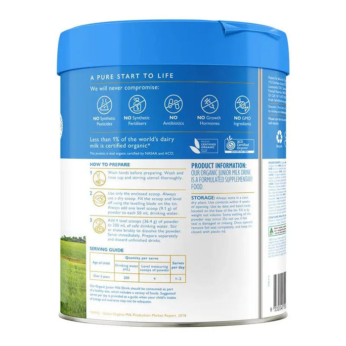 Bellamy's Organic Step 4 Junior Milk Drink 3+ Years 800g
