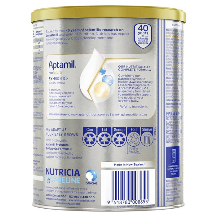 Aptamil Profutura 1 Premium Baby Infant Formula From Birth to 6 Months 900g EXP: 07/24