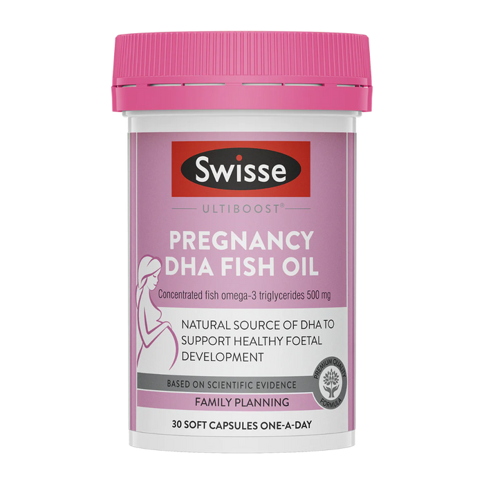 Swisse Ultiboost Pregnancy DHA Fish Oil  30 Soft Capsules  EXP;08/2025