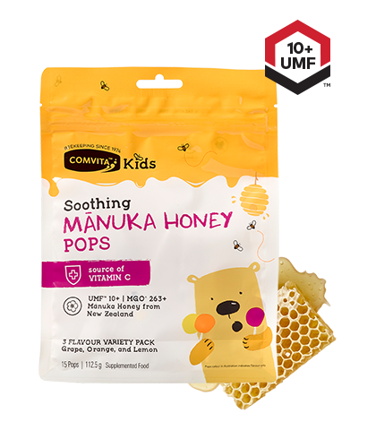 Comvita Kids Soothing Manuka 15 Pops 3 Flavours 112.5g EXP: 07/2024