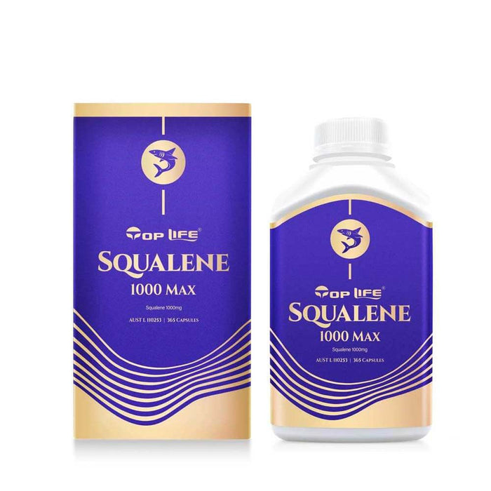 Top Life Squalene 1000mg Max 100% Pure 365 Capsules EXP:01/2026