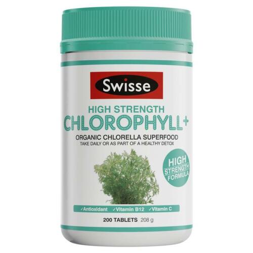 Swisse High Strength Chlorophyll+ 1000mg 200 Tablets  EXP:08/2025