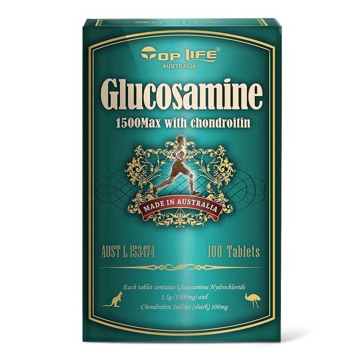 Top Life Glucosamine 1500 Max with Chondroitin 100 Tablets EXP:01/2024