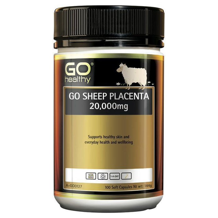 GO Healthy Sheep Placenta 20000mg 100 Soft Capsules  EXP: 12/2025