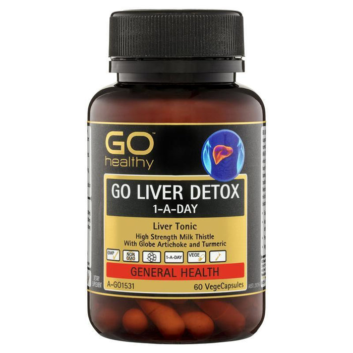 GO Healthy Liver Detox 1-A-Day 60 Vege Capsules EXP:09/2025