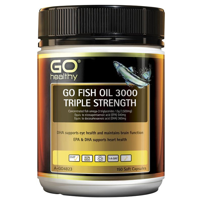 Go Healthy GO Fish 3000 Triple Strength Softgel Capsule 150s EXP :06/2024