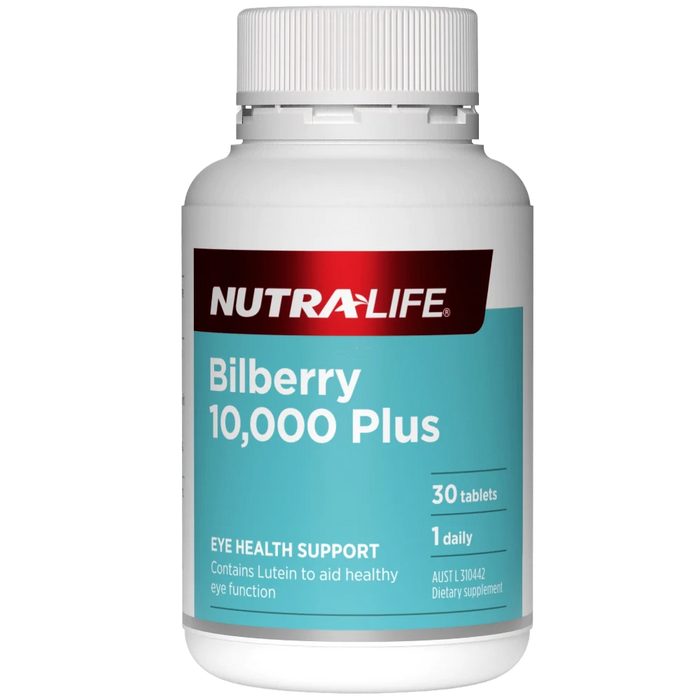 NutraLife Bilberry 10,000 plus Lutein Complex 30 Tablets  EXP: 07/2024