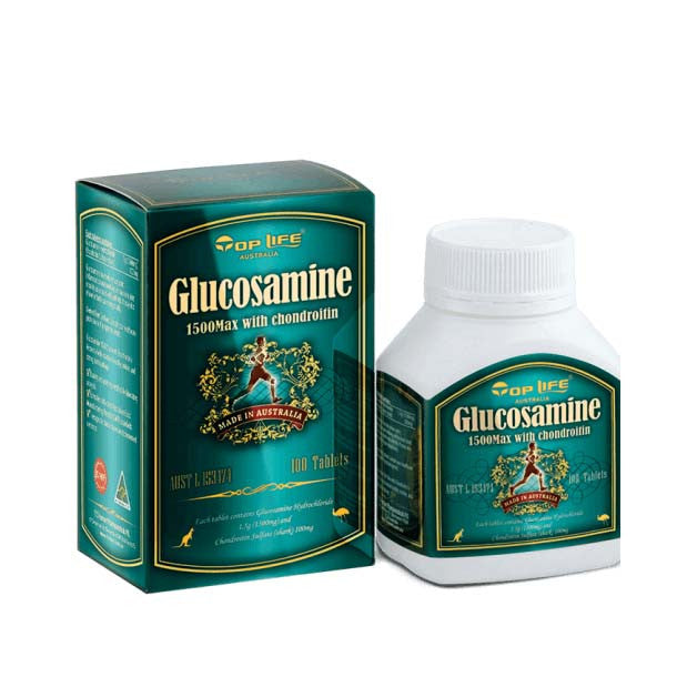 Top Life Glucosamine 1500 Max with Chondroitin 100 Tablets EXP:01/2024