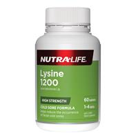 Nutra-Life L-Lysine 1200mg 60 Tablets EXP：08/2026