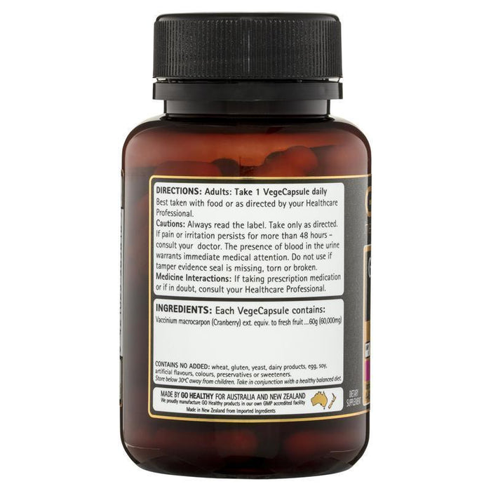 GO Healthy Cranberry 60000+ 60 Vege Capsules  06