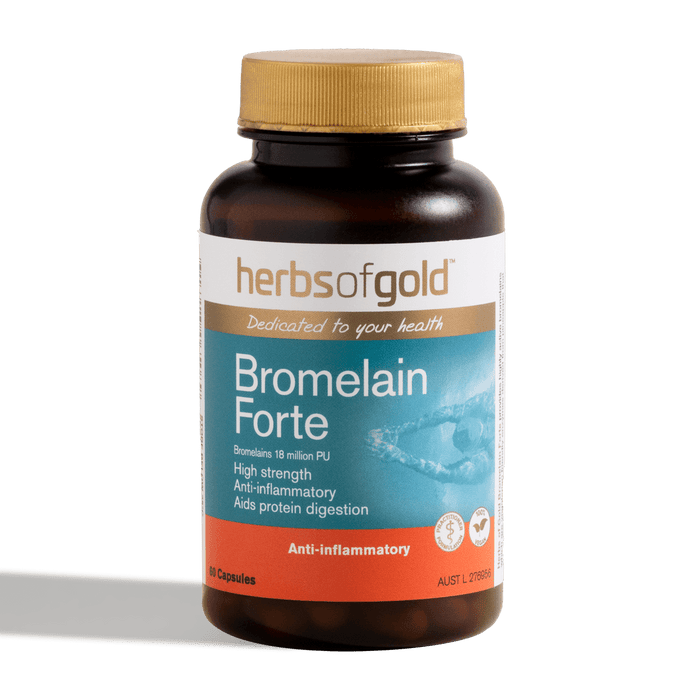 Herbs of Gold Bromelain Forte 60 Capsules EXP: 02/2024