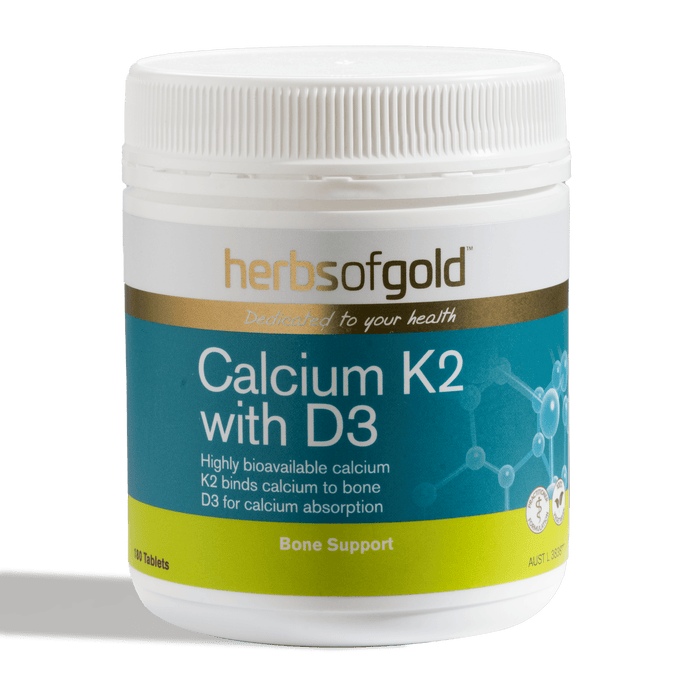 Herbs of Gold Calcium K2 with D3 180Tabs EXP: 08/2025