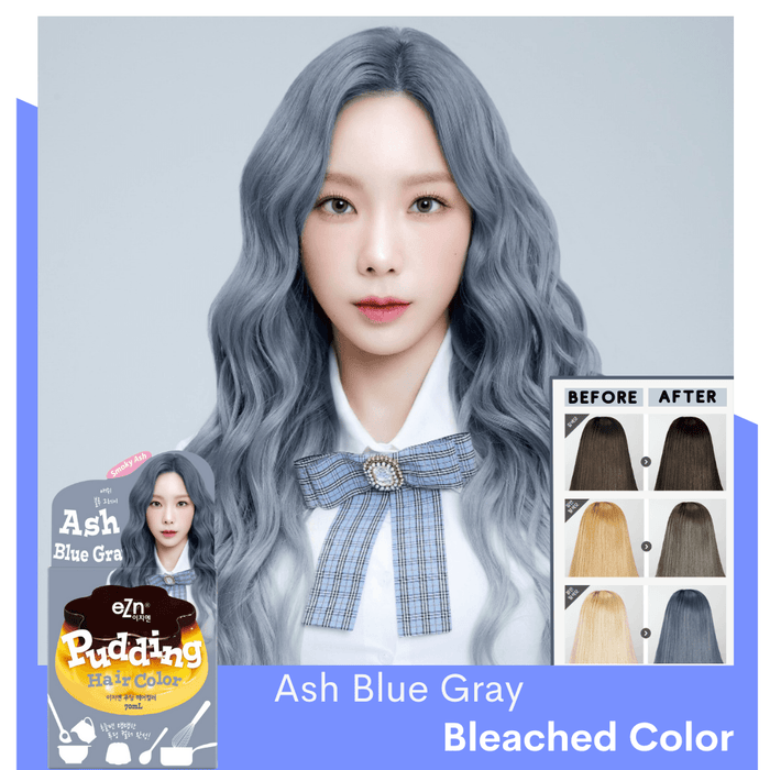 eZn Taeyeon's Pick Pudding Hair Colour-Ash Blue Gray EXP:7/12/2024