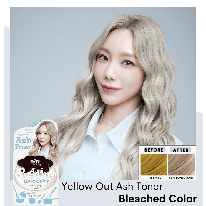 eZn Taeyeon's Pick Pudding Hair Colour Yellow Out Ash Toner - EXP:07/12/2024