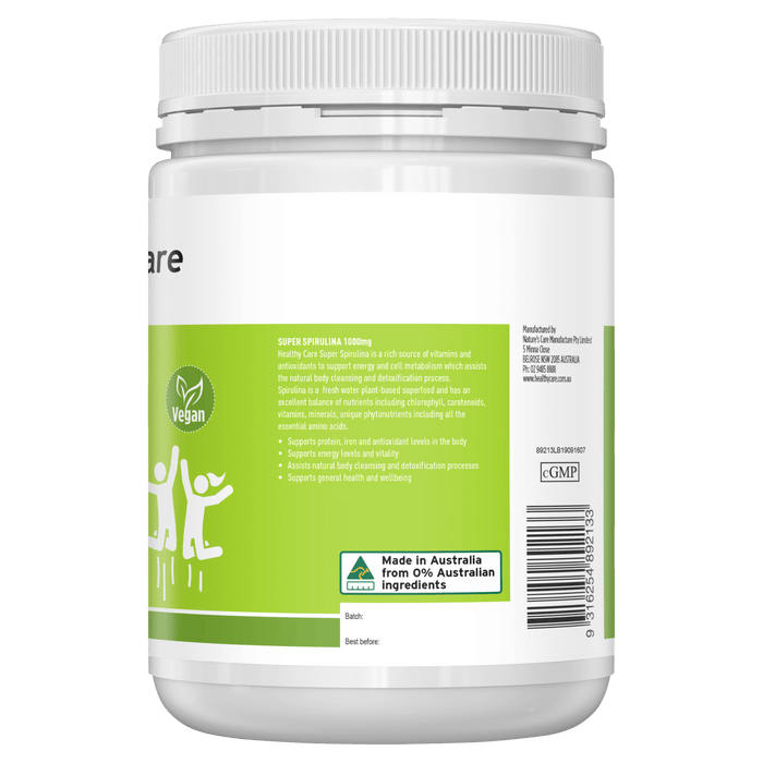 Healthy Care Super Spirulina 1000mg 400 Tablets