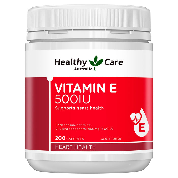 Healthy Care Vitamin E 500IU 200 Capsules EXP: 03/2025