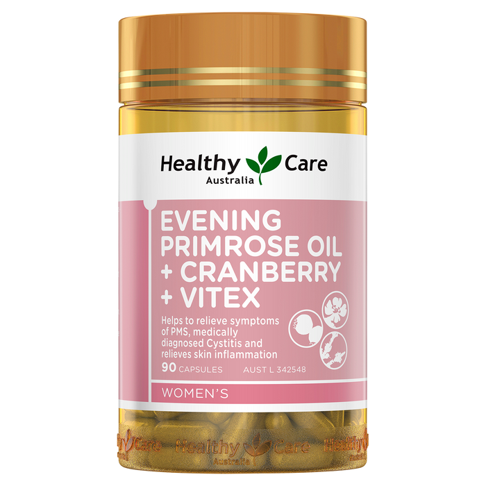 Healthy Care Women’s Evening Primrose Oil + Cranberry + Vitex 90 Capsules 09