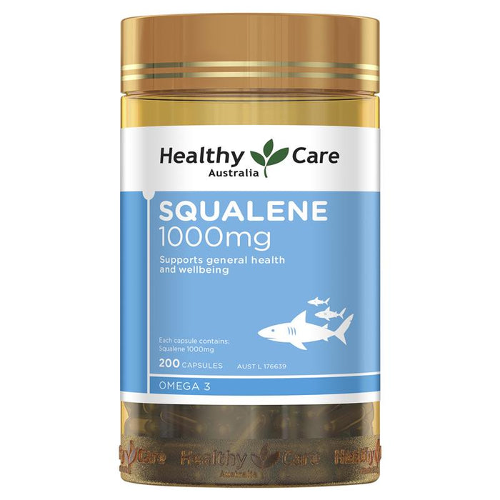 Healthy Care Squalene 1000mg 200 Capsules EXP: 01/2026