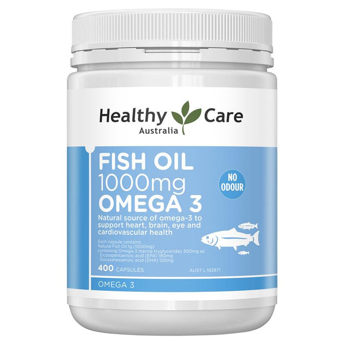 Healthy Care Fish Oil 1000mg 400 Capsules EXP: 04/2025